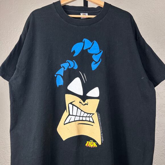 The Tick 1994 Fox Children's Network Cartoon Big Face XL Rare Tee - Picture 2 of 5
